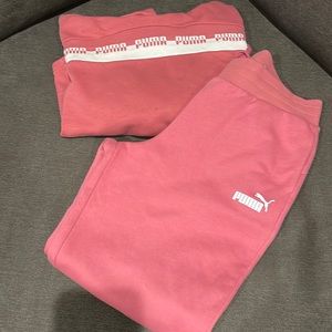 Puma cropped hoodie and sweatpants joggers